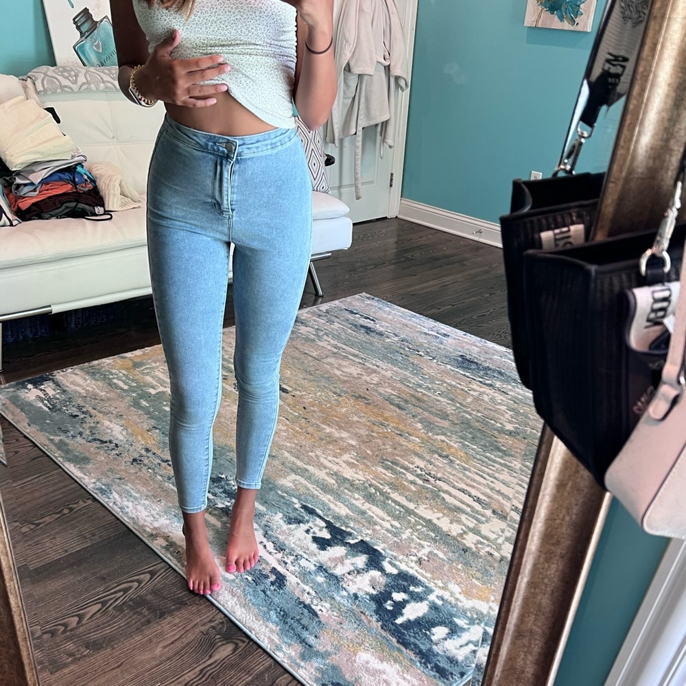 never worn PLT skinny jeans